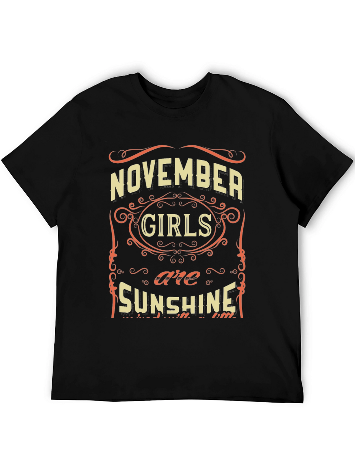 November Girls Sunshine Black T-Shirt