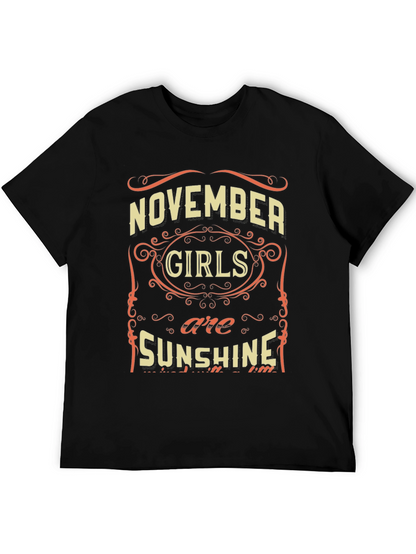 November Girls Sunshine Black T-Shirt