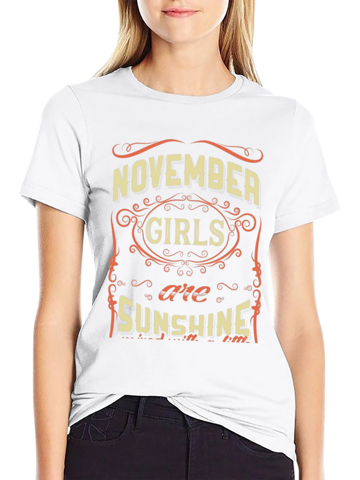 November Girls Sunshine Black T-Shirt