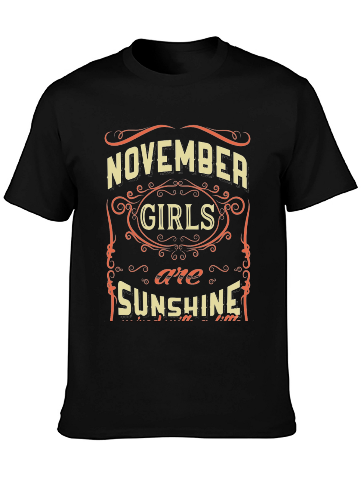 November Girls Sunshine Black T-Shirt
