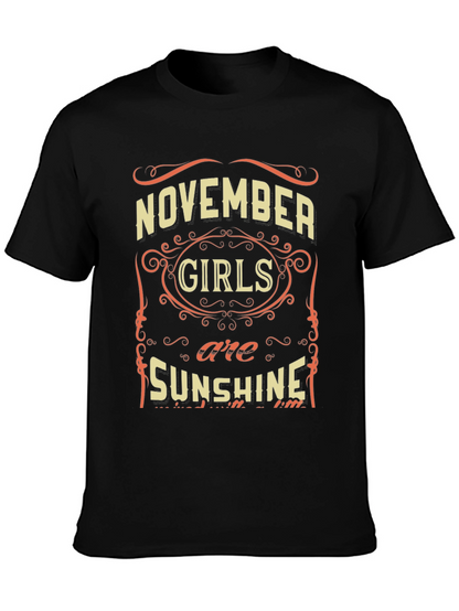 November Girls Sunshine Black T-Shirt