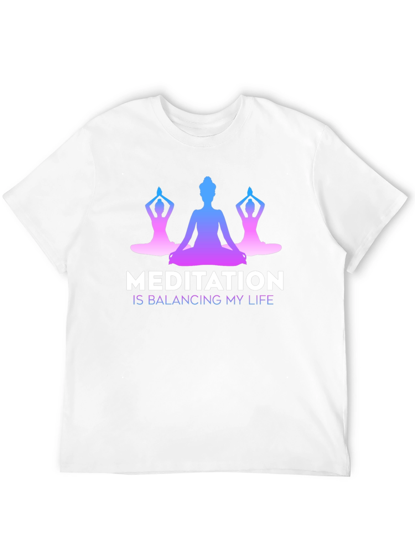 Meditation Balancing Life Black T-Shirt