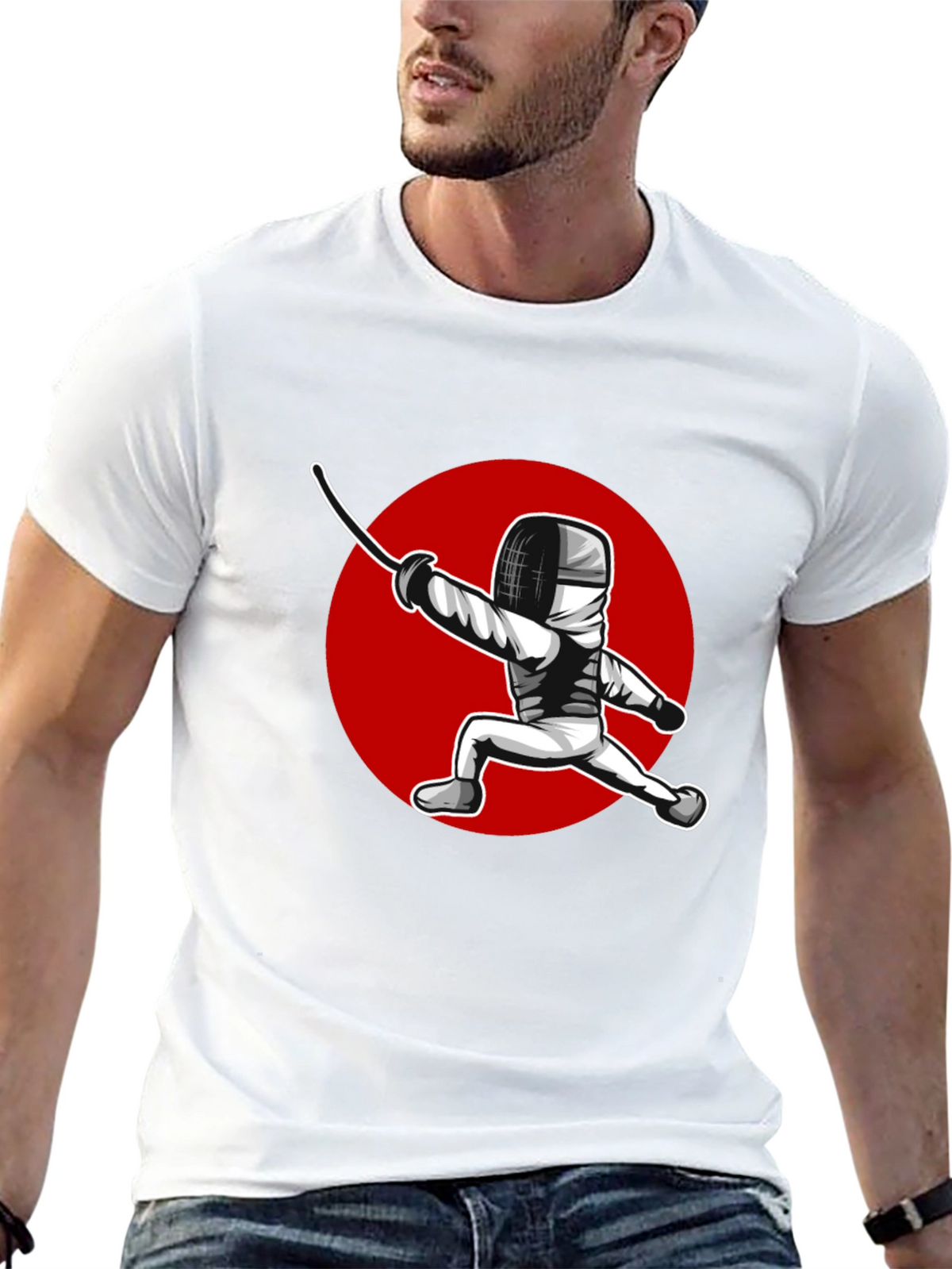 Fencing Sport Graphic T-Shirt