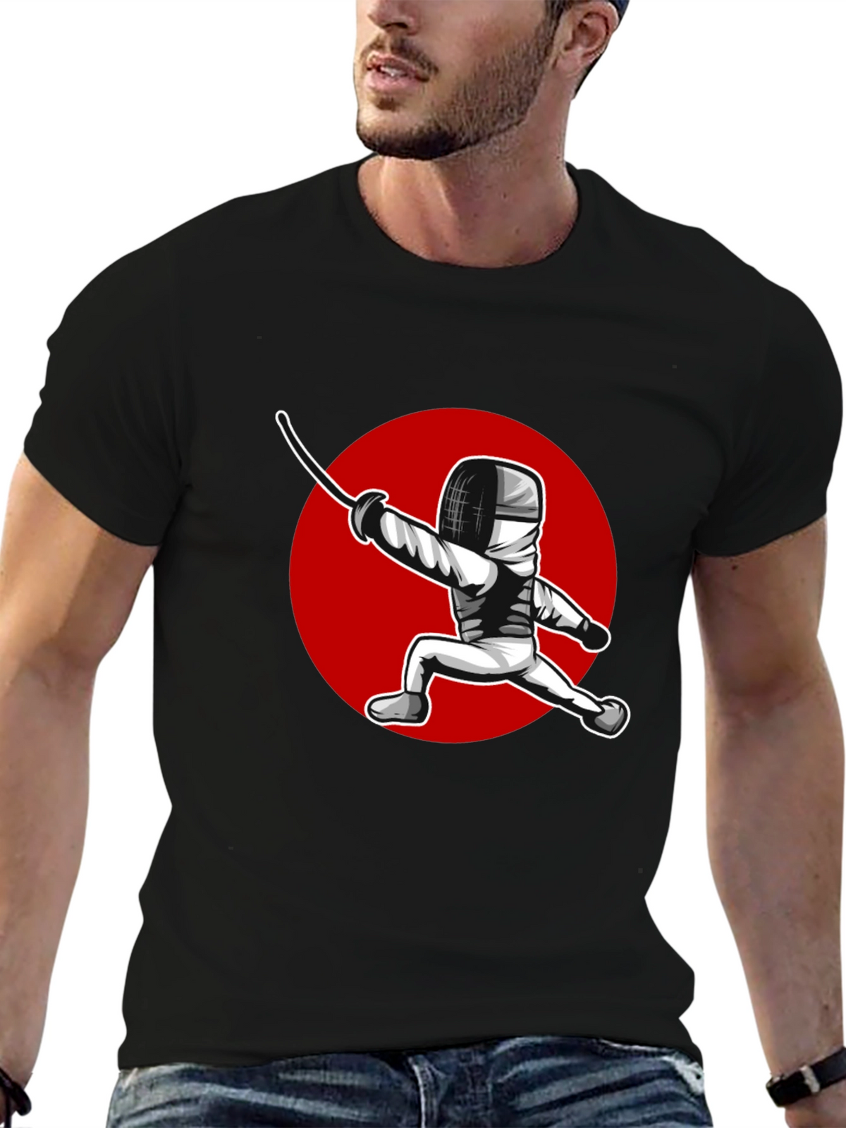 Fencing Sport Graphic T-Shirt
