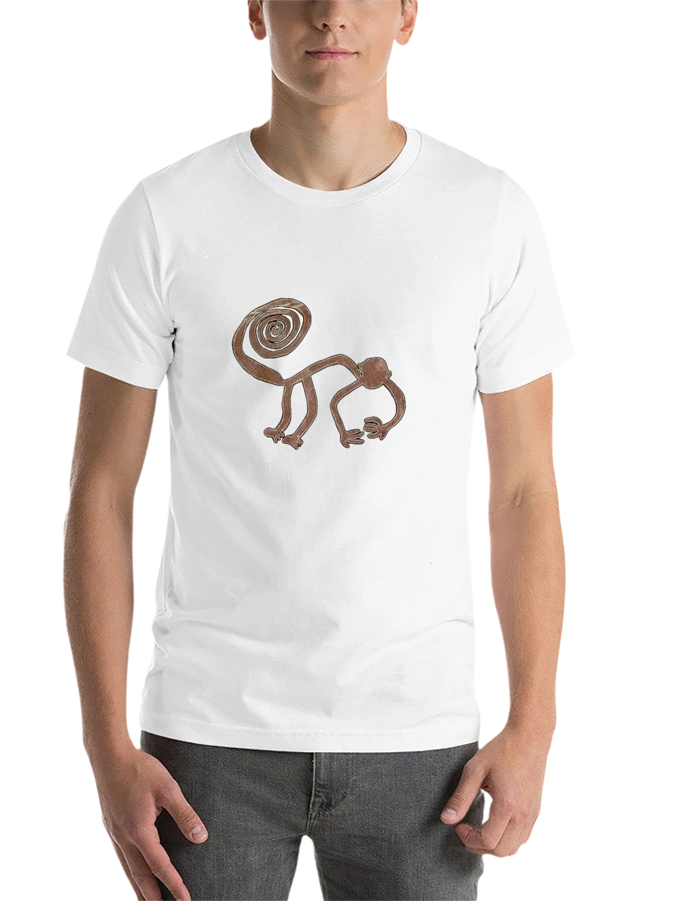 Stylized Monkey Graphic Tee - Casual Black T-Shirt