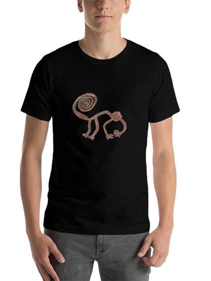 Stylized Monkey Graphic Tee - Casual Black T-Shirt