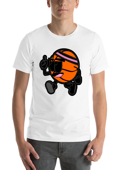 Cool Basketball Cartoon Black T-Shirt