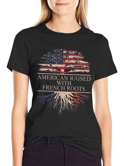 American Raised With French Roots Graphic Tee