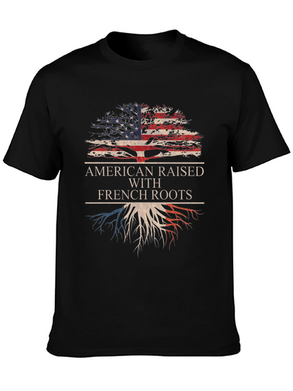 American Raised With French Roots Graphic Tee