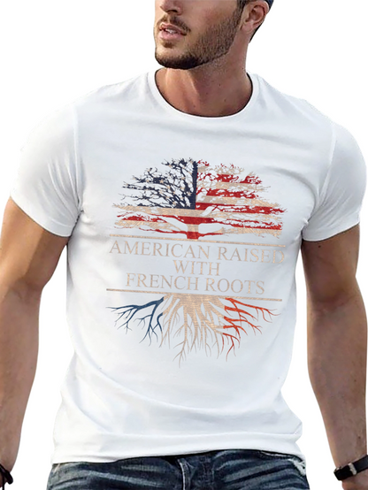 American Raised With French Roots Graphic Tee