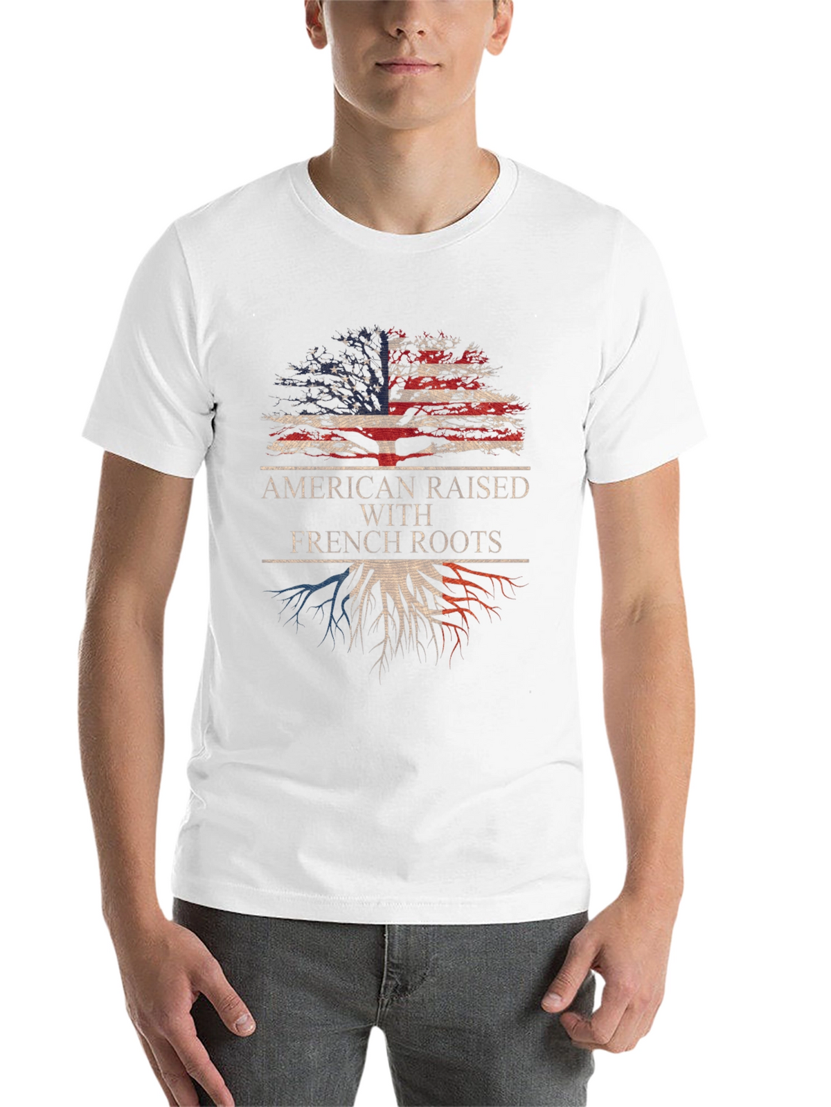 American Raised With French Roots Graphic Tee