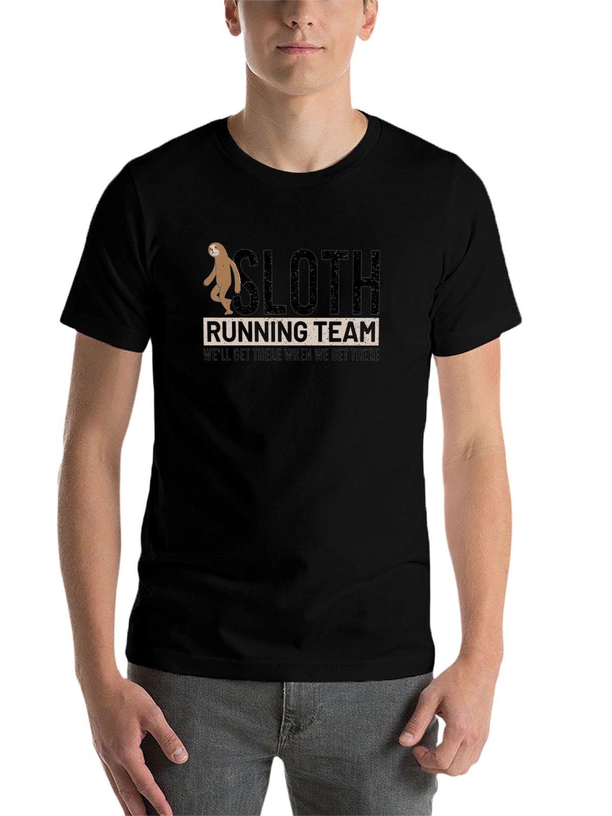 Sloth Running Team T-Shirt:  Funny Relaxed Fit