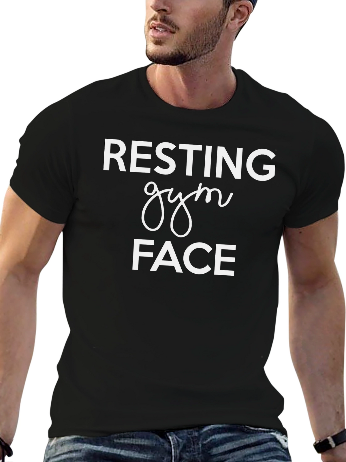 Resting Gym Face T-Shirt - Black