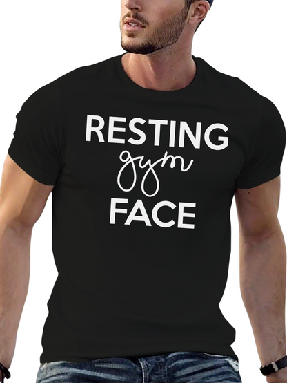Resting Gym Face T-Shirt - Black