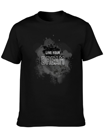 Live Your Dream Black Graphic Tee