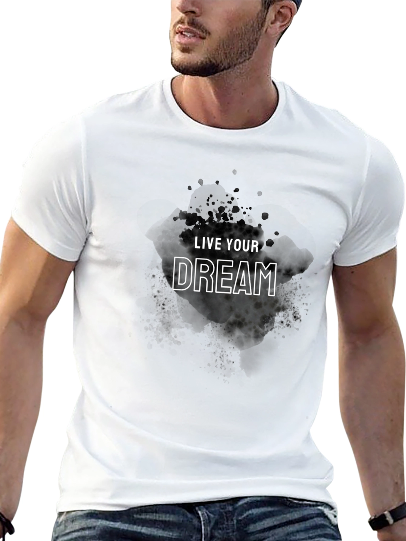 Live Your Dream Black Graphic Tee