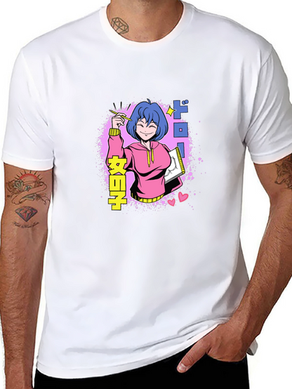 Anime Girl Drawing T-Shirt - Unique Graphic Tee
