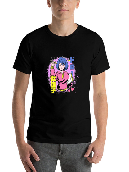 Anime Girl Drawing T-Shirt - Unique Graphic Tee