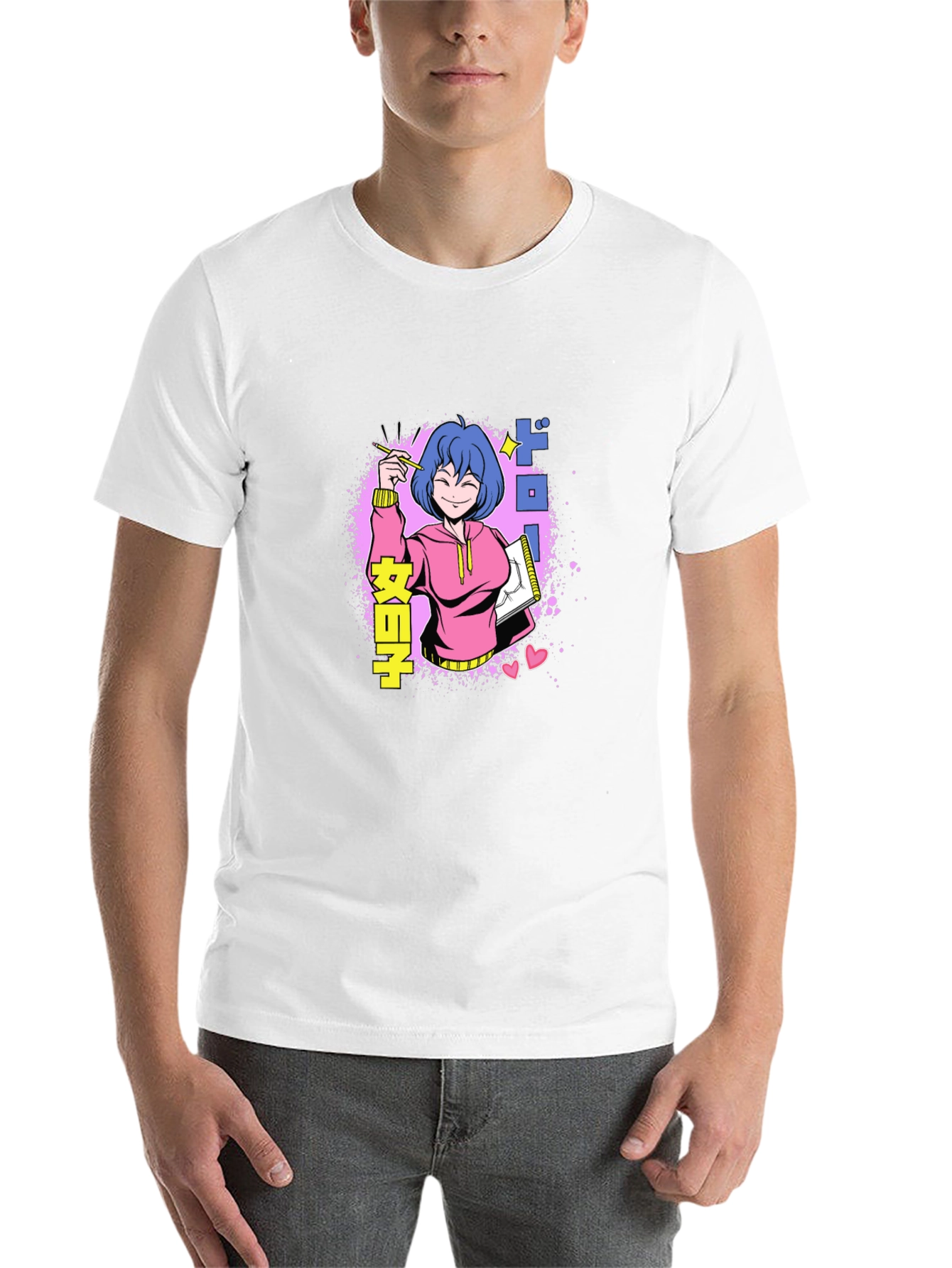 Anime Girl Drawing T-Shirt - Unique Graphic Tee