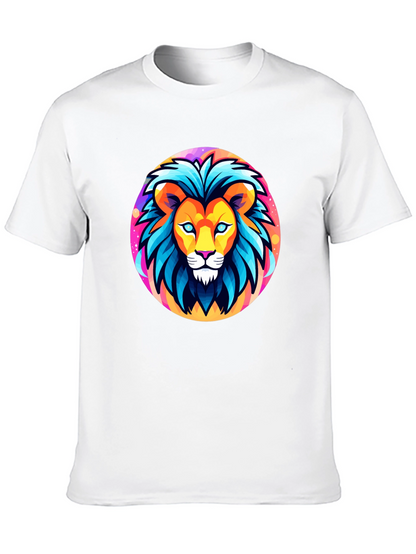 Bold Lion Graphic Tee - Black Cotton Shirt