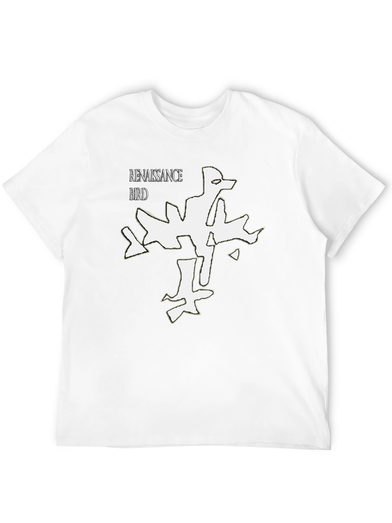 Renaissance Bird Graphic Tee - Modern Black T-Shirt