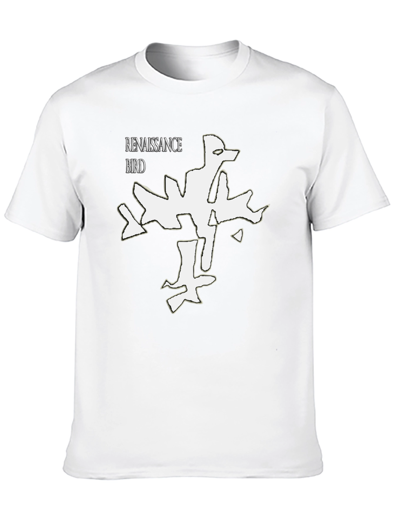 Renaissance Bird Graphic Tee - Modern Black T-Shirt