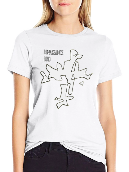 Renaissance Bird Graphic Tee - Modern Black T-Shirt
