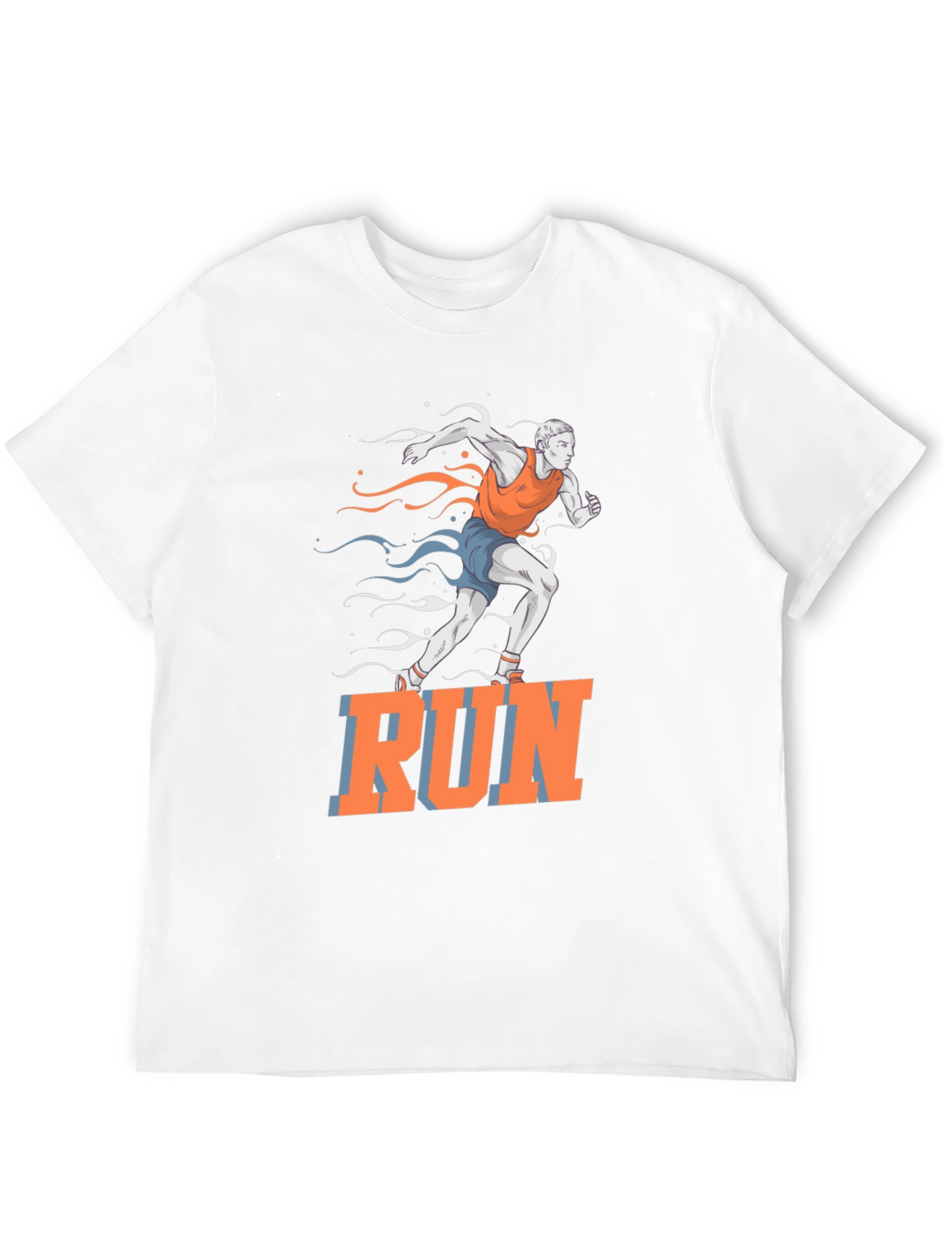 Mens Run Graphic T-Shirt - Black