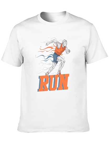 Mens Run Graphic T-Shirt - Black