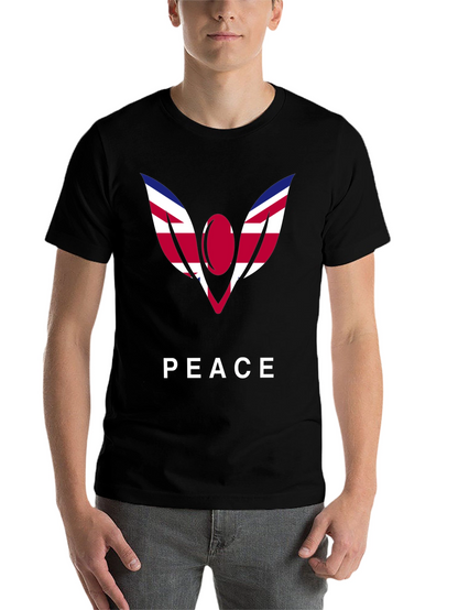 Peace Graphic Tee - Union Jack Angel Wings