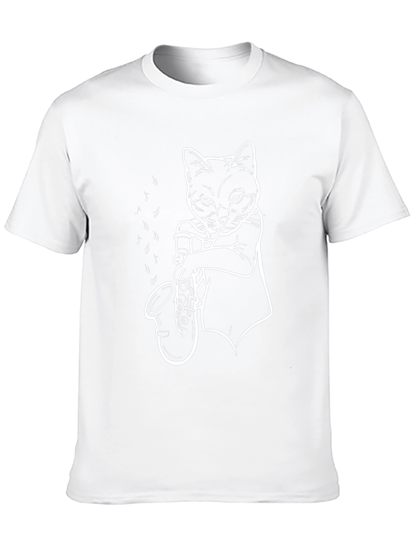 Cool Cat Saxophone Player Graphic Tee