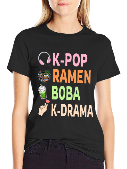 K-Pop Ramen Boba K-Drama T-Shirt