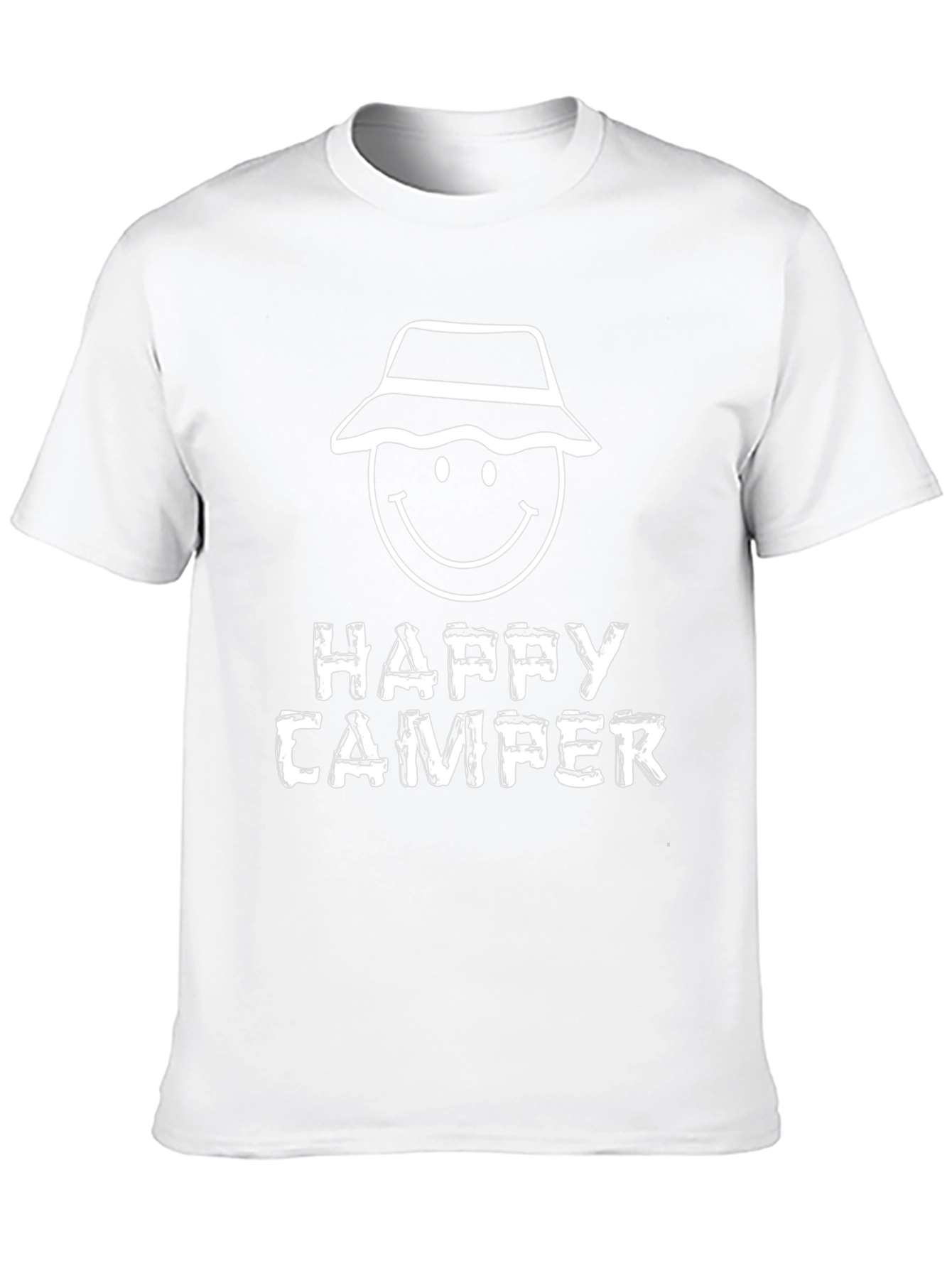 Happy Camper Graphic T-Shirt - Black Cotton Tee
