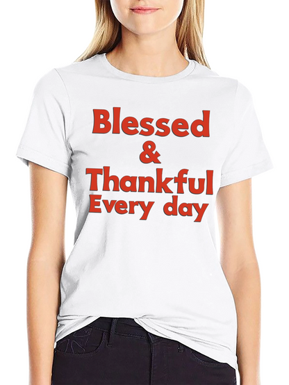 Blessed & Thankful Graphic T-Shirt