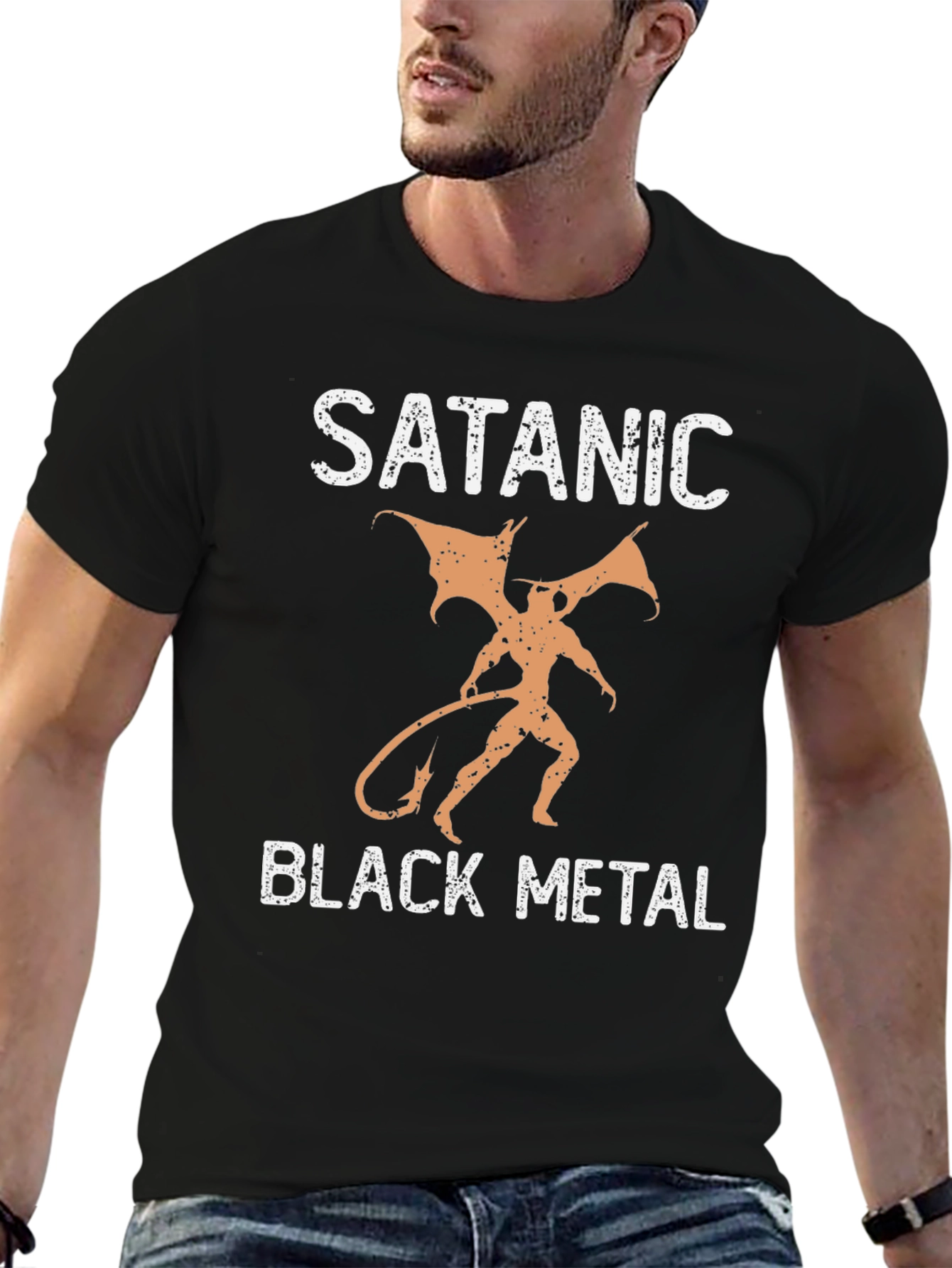 Satanic Black Metal Graphic T-Shirt