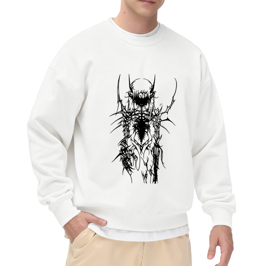 Dark Alien Skeleton Tattoo Art Crewneck Sweatshirt