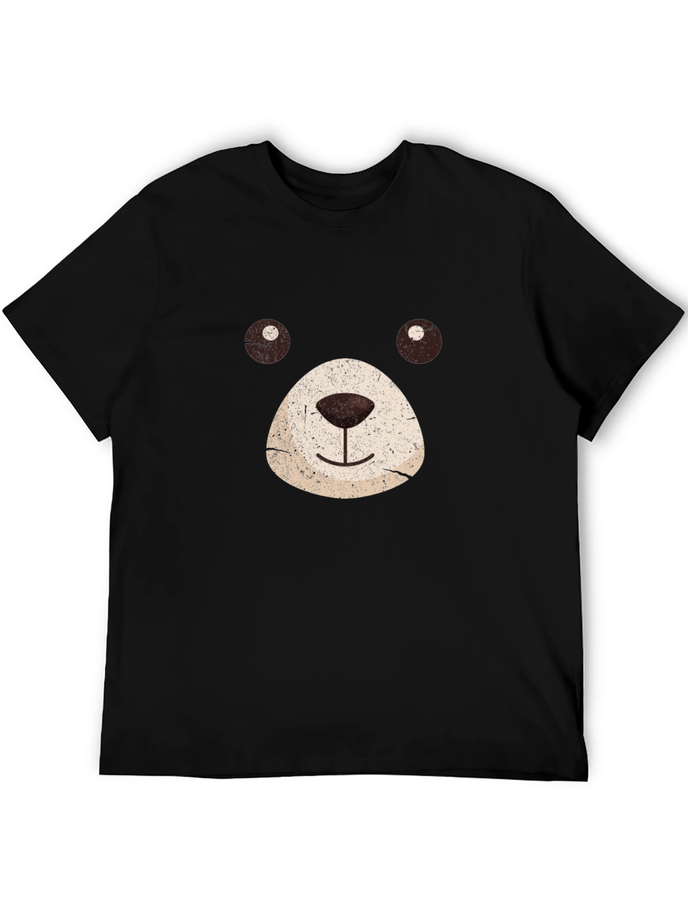 Bear Face Graphic Black T-Shirt