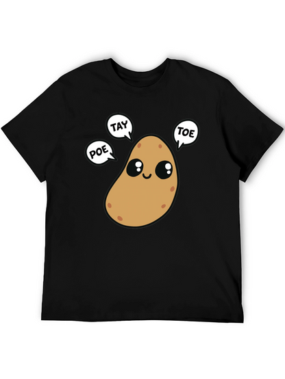 Cute Potato Puns Black T-Shirt