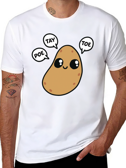 Cute Potato Puns Black T-Shirt