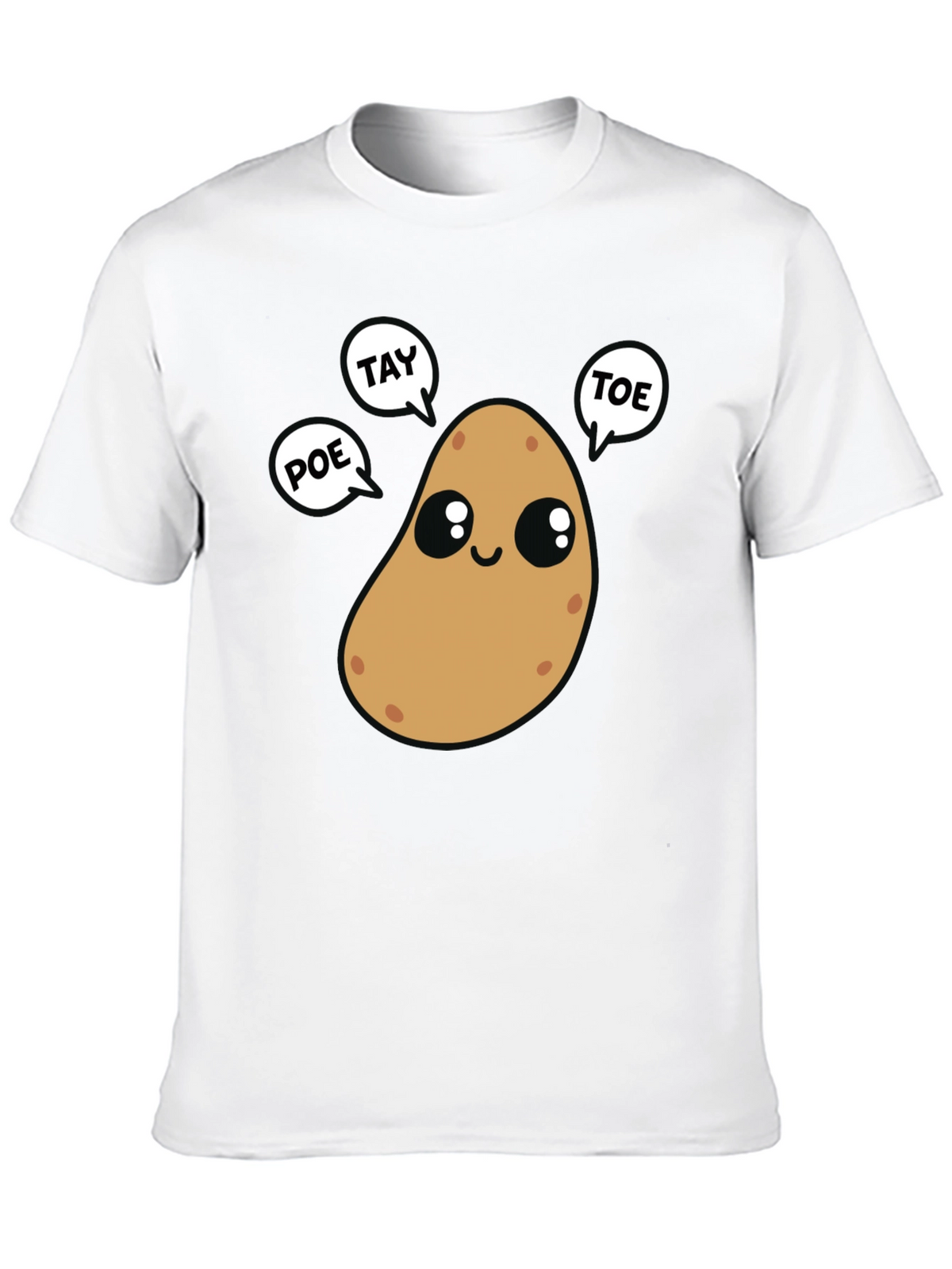 Cute Potato Puns Black T-Shirt