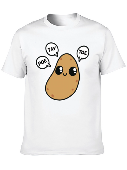 Cute Potato Puns Black T-Shirt