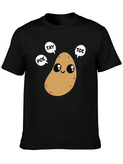 Cute Potato Puns Black T-Shirt