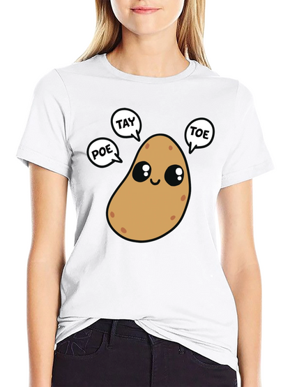 Cute Potato Puns Black T-Shirt