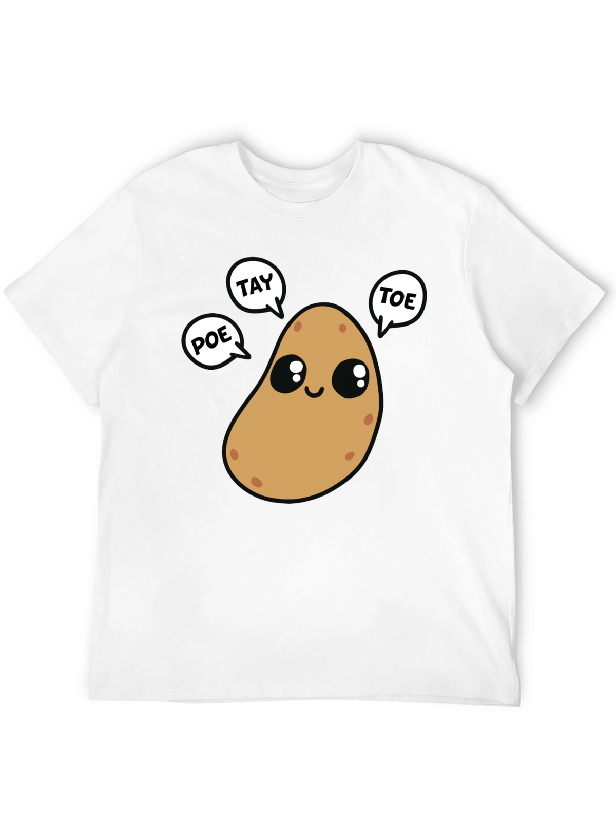 Cute Potato Puns Black T-Shirt