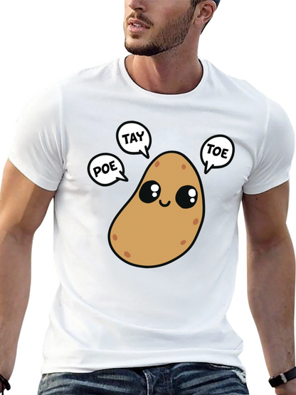 Cute Potato Puns Black T-Shirt