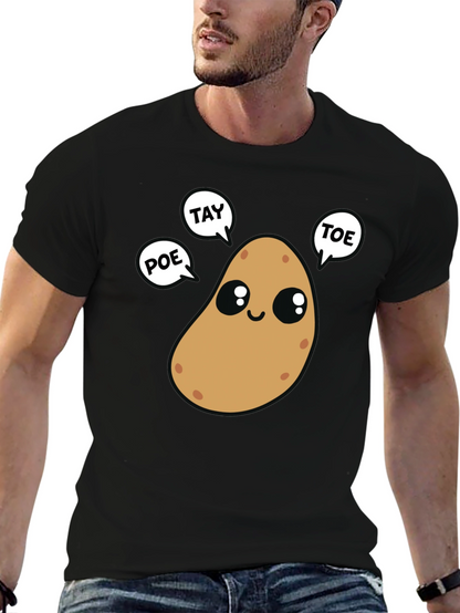 Cute Potato Puns Black T-Shirt