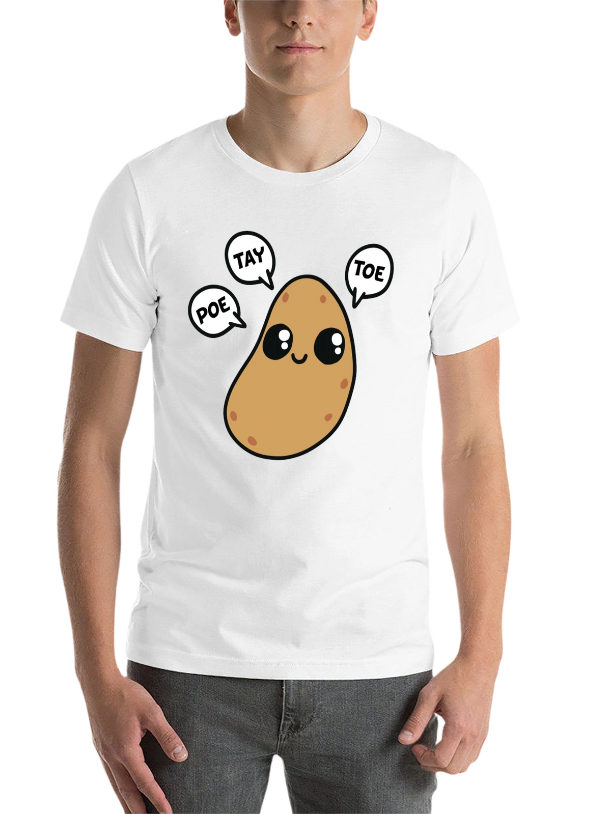 Cute Potato Puns Black T-Shirt