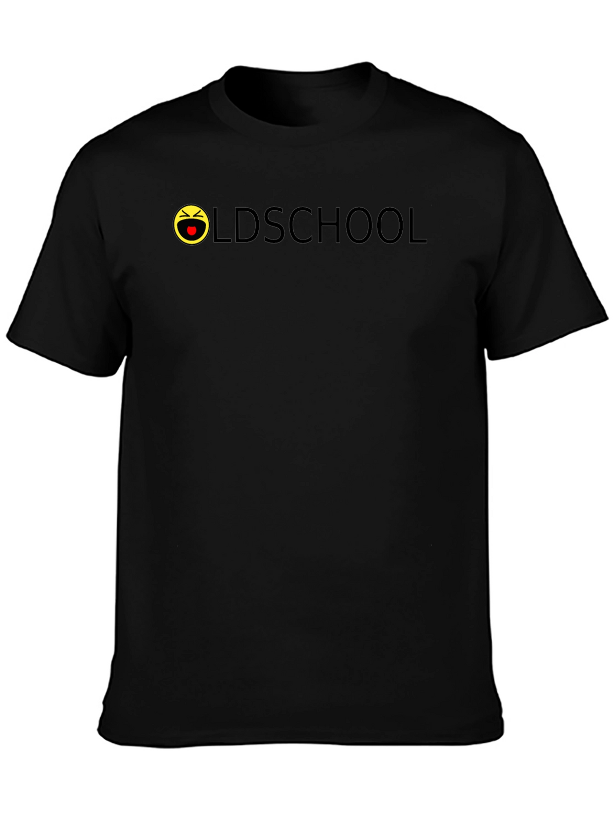 Oldschool Emoji Black T-Shirt - Casual Style