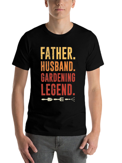 Father Husband Gardening Legend Graphic T-Shirt