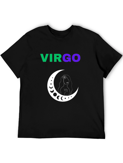 Virgo Zodiac Sign T-Shirt - Black